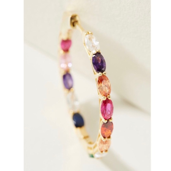 Anthropologie Serefina Iris Hoop Earrings NWT - Picture 10 of 11